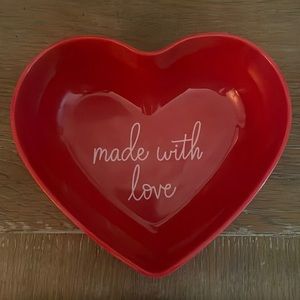 ‘Made with love’ heart shaped bowl